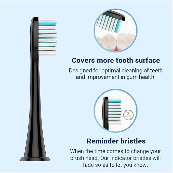 16PCS Replacement Toothbrush Brush HeadsCompatible for Click-on Handles(16pcs White)