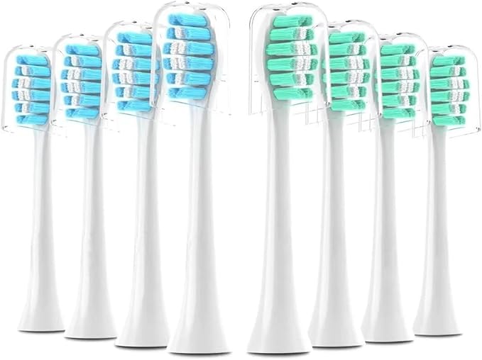 Replacement Toothbrush HeadsCompatibility for Phlps Care Brush Head(4 Green 4 Blue)