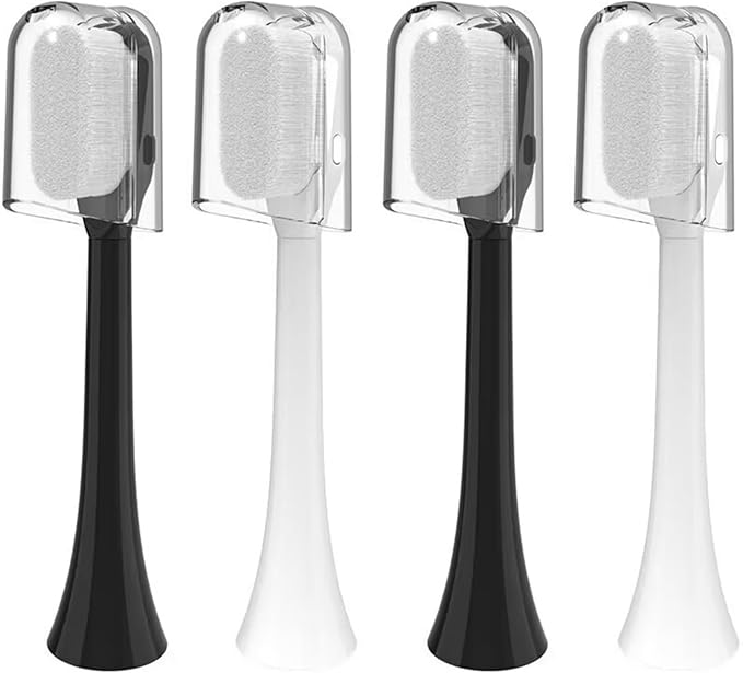 2/4PCS Soft Toothbrush Gum Care Sensitive Nano Brush Heads forCompatible Phili HX3/HX6/HX9(2PCS White)