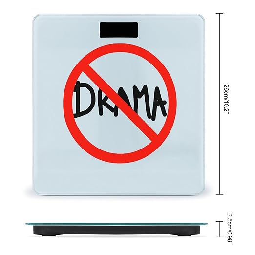 Have Funny No Drama Digital Bathroom Scale for Body Weight Lighted LCD Display Round Corner