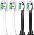 4/8/12/16 Pcs Replacement Toothbrush Heads Compatible for PhilipsSonicare Electric Toothbrush Refills for 1100 2100 4100 5100(2White 2Black)