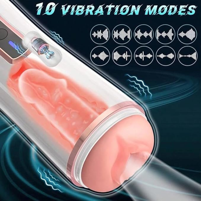 Male Masterburbatar Hands Free with 10 Viboators Sucking Automatic Male Mastusbafor Tight Sleeve Hoodies Pocket Puzzy Silicone Full Body Electric Blowjobob Machine for Man Massager Machine PWO3