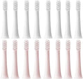 8PCS Compatible for T100 Replacement Brush Heads Sonic Electric Toothbrush Vacuum Soft Bristle Suitable Nozzles(8Pink)