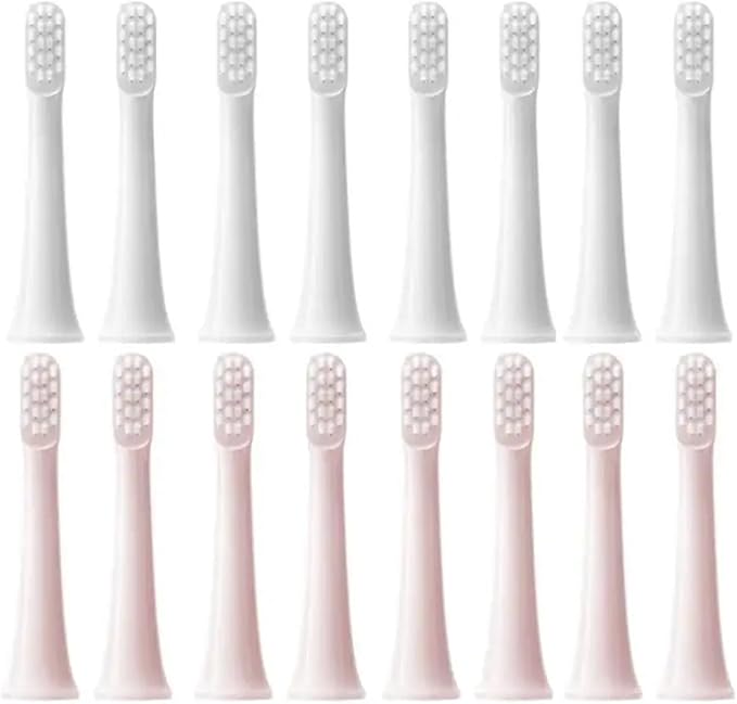 8PCS Compatible for T100 Replacement Brush Heads Sonic Electric Toothbrush Vacuum Soft Bristle Suitable Nozzles(8Pink)