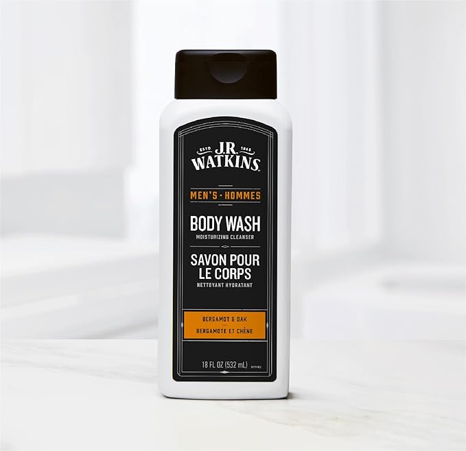 J.R. Watkins Body Wash Men's Bergamot &amp Oak 18 fl oz 2 Pack
