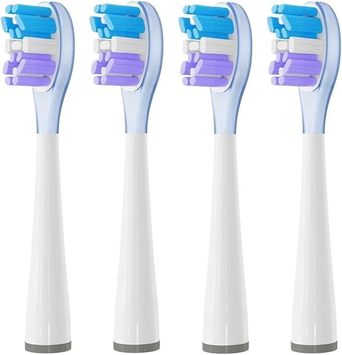10 Pcs / for Usmile Toothbrush Head Copper Free Shock-Absorbing Replacement Brush Heads(Purple-10)