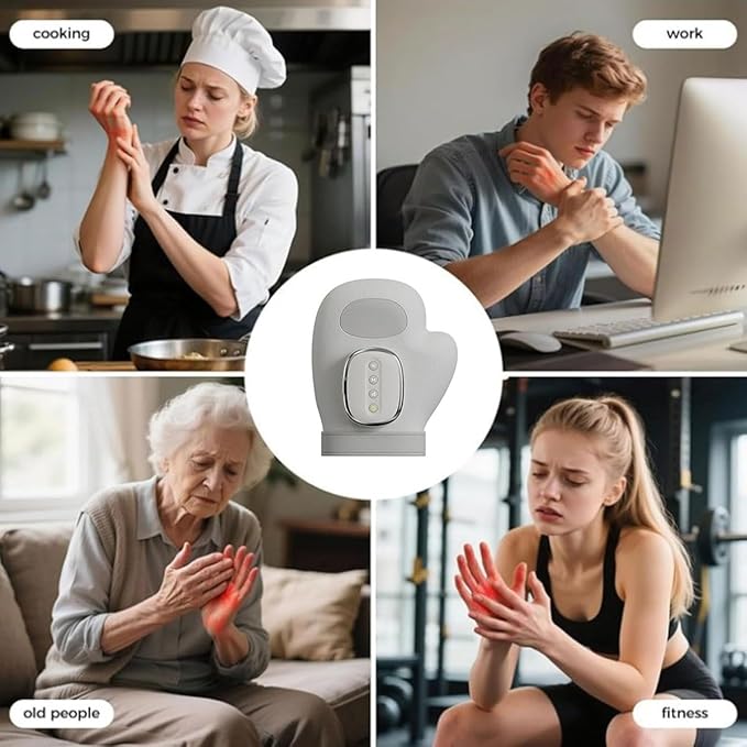 Electric Hands Massagers GloveCordless Hand Massager with Compression &amp HeatingPortable Rechargeable Hand Massagers3 Modes &amp 5 Levels of Intensityfor Arthritis and Carpal Tunnel