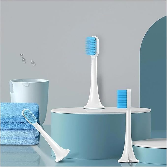 Replacement Brush Heads Compatible for T300 T500 T700 Electric Toothbrush Nozzles with Dust Cover Sealed Package Soft Bristle(12pcs)