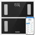 Homebuds Smart Bathroom Scale for Body Weight High Precision in 0.1lb Assured by Weight Scale Professional Factory SINCE 2001 App Sync 13 Body Composition Including BMI and Body Fat 400lb LED Black