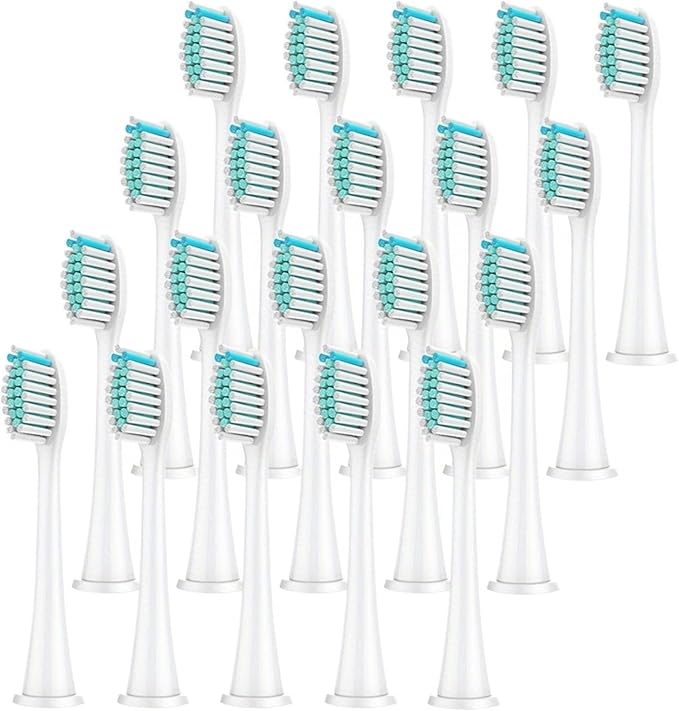 20PCS Replacement Toothbrush HeadCompatible for Phil Head Refills Fit Cleaning(White)