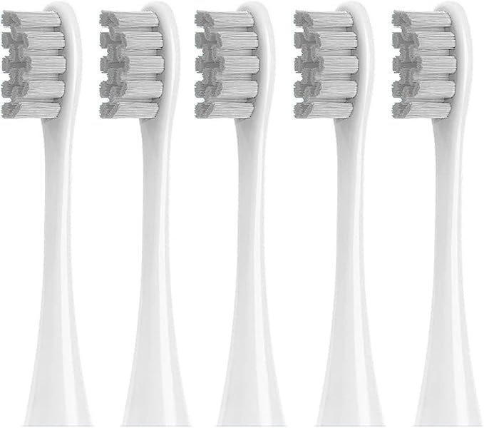 5PCS Replacement Brush Heads Compatible with Oclean Electric Toothbrush HeadsCompatible for Spark Flow X Pro Elite Etc(5 Grey)