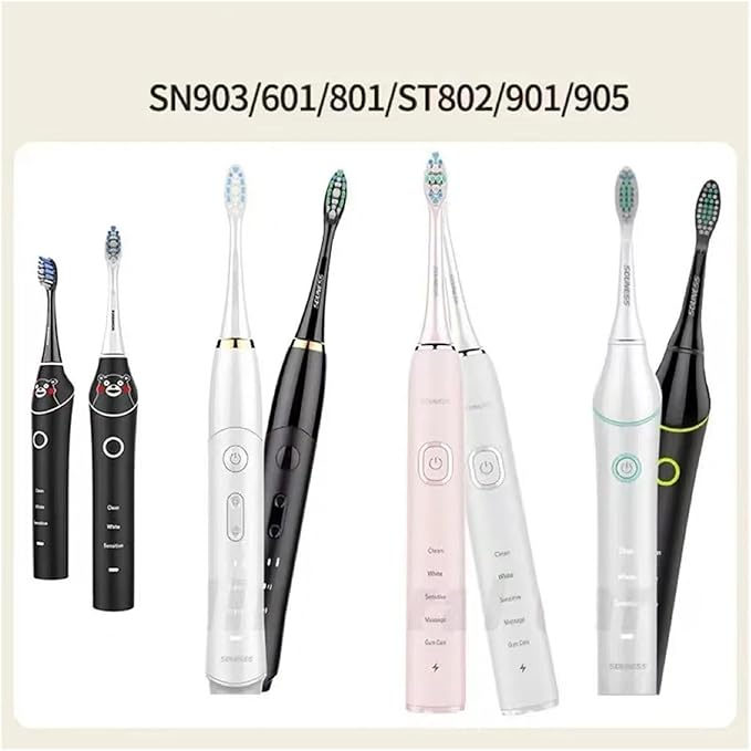 Replacement Toothbrush HeadsCompatible for SOUNESS SN903/SN901/905/601/SN801/SN810/SN201/SNK01/ST802/ST903 Nozzle(16WHITE Cleaning)