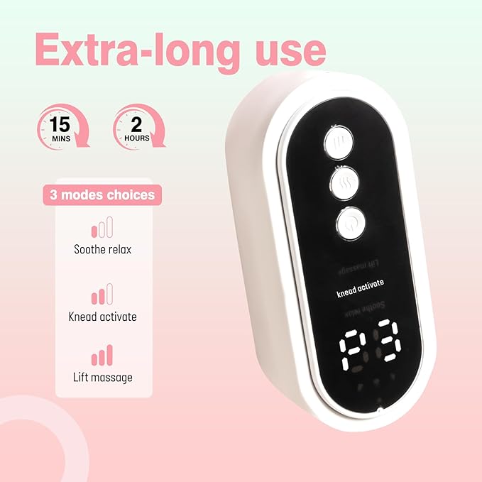 Air Compression Leg Massager Cordless Leg Compression Massager for Circulation with 3 Modes and Heat Easy to use Muscle Relaxation (Pair) (Pink)