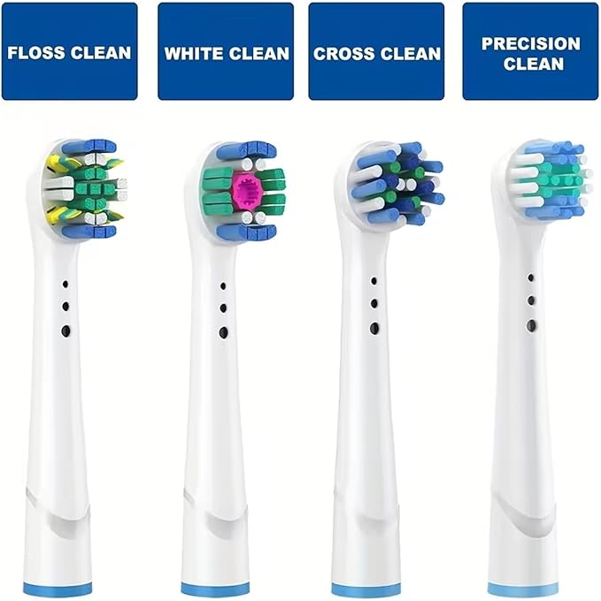 4/12/16Pcs Replacement Toothbrush Heads Compatible for Oral-BBraun Electric Toothbrush Heads Brush Heads(Floss Clean 12pcs)