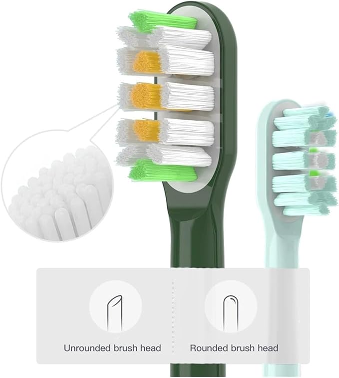20/50/100PCS Copper Free Replaceable Brush Heads Compatible for X3/X3U/X5 Soft Bristle Mint/VanGo Green Sonic Nozzles No Metal(50MintGreen)
