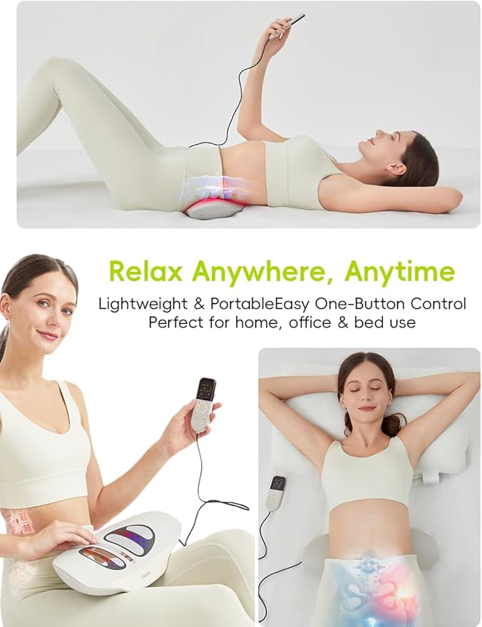 Smart Lower Back Massager with Soothing Warm Therapy &amp Air Traction – Spinal Decompression Device for Sciatica Relief Lumbar Pressure &amp Stiffness