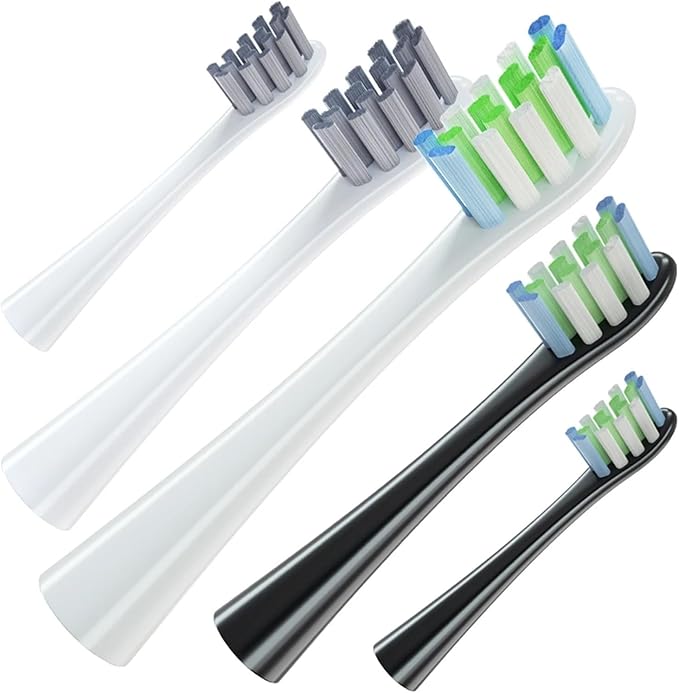 5pcs Replacement Brush HeadsCompatible for Toothbrush Heads for Oclean X Pro Digital X Lite X10 X Ultra Air2 F1(5 Grey)