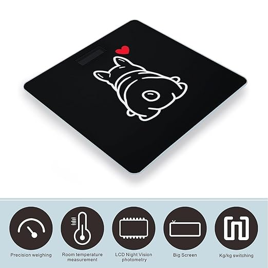 Smart Scale for Body Weight Automatic Switch Digital Bathroom Weighing Scale Funny French Bulldog Puppy Dog