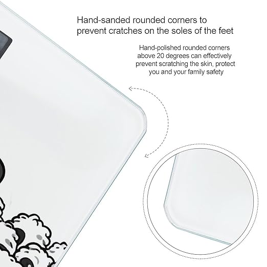 Cartoon Black White Sheep Bathroom ScaleHighly Accurate Digital Weighing Machine for People Bright LED Display Weight Scale for The Aldult Home Use