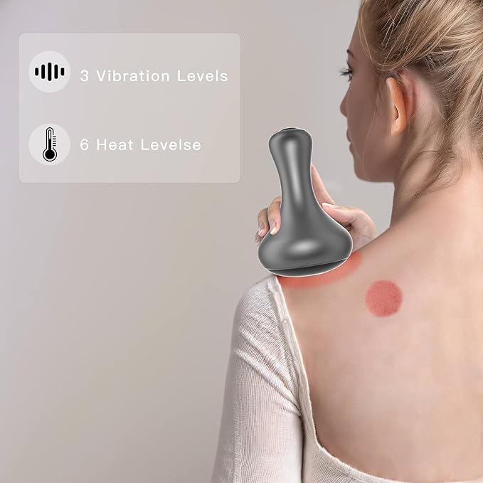 Hot Stones for Massage Hot Stones Muscle Massage with Warmer Wireless Natural Black Bian Stone Electric Gua Sha for Home Spa
