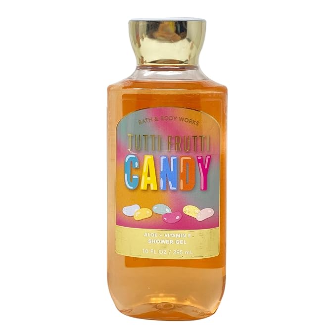 Bath &amp Body Works Shower Gel Gift Set 10oz Each Pack of 2 (Tutti Frutti Candy) Orange