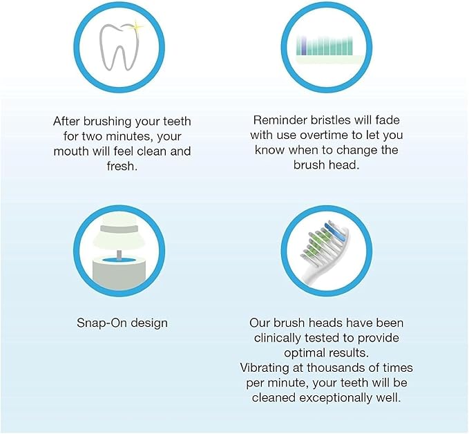 12pcs Replacement Brush Head Compatible for PH Care Diamondclean Electric Toothbrush(White)