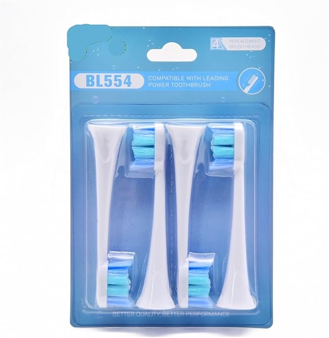 Compatible for Care Toothbrush Brush Head HX3/HX6/HX9 Series HX3210/3211/6150/6500/6510/6530/9342/6730 Replacement Heads(4pcs)
