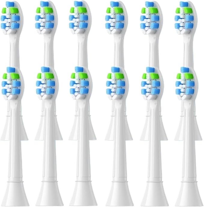 8-16Pack Replacement Toothbrush Heads Compatible with Philips Sonicare Electric Tooth Brush Refill(12pcs White)