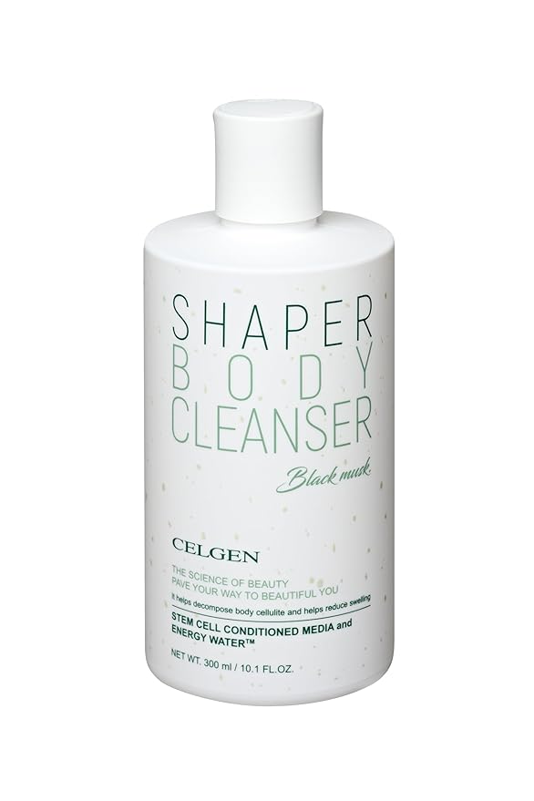 Body Shaper Cleanser – Firming and Hydrating Body Wash for Sensitive Skin Moisturizing Shower Gel with Peptides Energy Water &amp Marine Extracts Paraben-Free Black Musk Scent (10.1 fl oz)