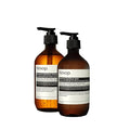 Aesop Geranium Leaf Body Cleanser &amp Balm Set | Citrus &amp Fresh Duo to Cleanse and Hydrate Skin | Geranium Leaf Mandarin Rind Bergamot Rind | 16.9 oz / 500mL (Set of 2)