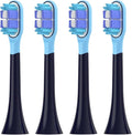 Compatible for MIJIA T301/T302/T501 Toothbrush - Soft Bristle Replacement Heads Vacuum Packaging(4 pcs BJ Black)