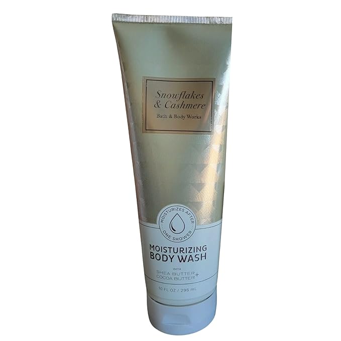 Bath and Body Works Gift Set of 2 - 10 Ounce Moisturizing Body Wash - (Snowflakes &amp Cashmere)