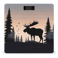 Digital Bathroom Scale for Body Weight Scale with Bright LCD Display High Accuracy Step-On Technology Auto On/Off Moose Mountain Pine Tree Wilderness Digital Scales 400 Lbs /180kg