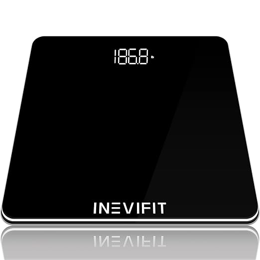 INEVIFIT Bathroom Scale Highly Accurate Digital Bathroom Body Scale Precisely Measures Weight up to 400 lbs