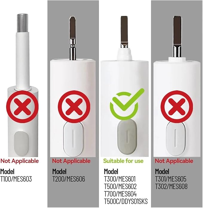 Compatible for with Electric Toothbrush Head T300/T500 DDYS01SKS/MES601/T700 Replacement MES602/604(Clean OG3 GN3)