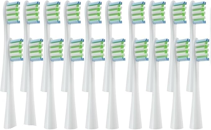 20PCS Replacement Brush Heads Compatible for Flow/X PRO Elite/X/One/Z1/F1Electric ToothbrushVacuum Sealed Bristle(20 pcs Black)