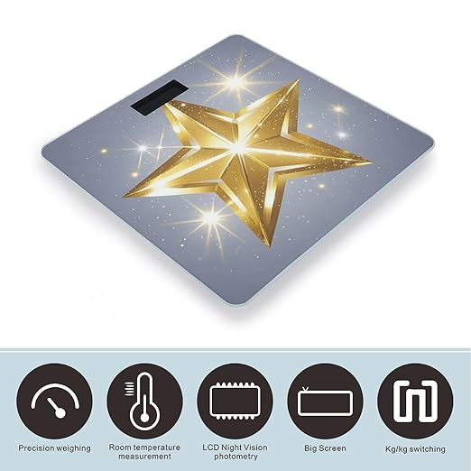 Gold Star Bathroom Scale for Body Weight with High Precision Large LCD Backlight Display Digital Weighing Scale with BMI Capacity Up to 180kg