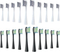 10-40PCS Replacement Brush HeadCompatible for Oclean Electric Toothbrush Soft Bristle X/X PRO/ Z1 Brushes Replaceable Head(10 Grey 10 Black)