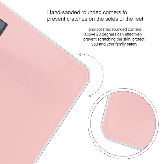 Men's Smart Scale for Body Weight Digital Bathroom Weighing Scale Automatic Switch Energy Saving Scale Pink