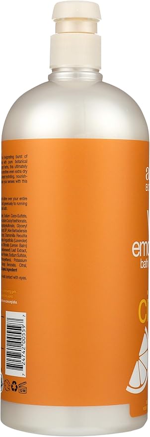 Alba Botanica Very Emollient Bath &amp Shower Gel - Island Citrus 32 fl oz (947 ml) Gel
