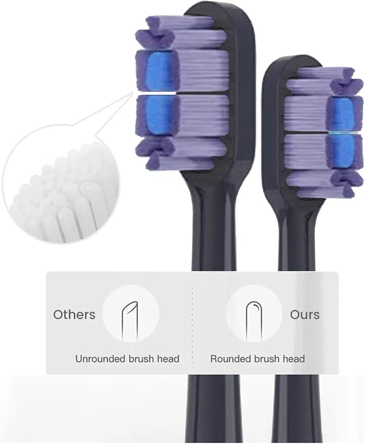4PCS Compatible For Mijia T700 Sonic Electric Toothbrush Heads 3D Oral Whitening High-density Replacement Tooth Brush Head