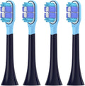 Replacement Toothbrush Heads Compatible for MIJIA T301/T302/T501 Sonic Electric Tooth Brush Soft Bristle Nozzles with Vacuum Packaging(4 pcs BJ Black)