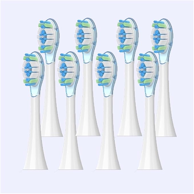 8pcs Replacement Tooth Brush HeadsCompatible for MES610/MES609 Toothbrush Bristle Nozzles