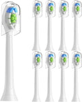 8 Replacement Brush Heads Compatible for Sonic Toothbrush HX6063 with Hygiene caps Suitable for Electric toothbrushes3(White B)