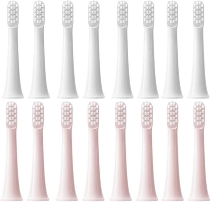 8PCSCompatible for XIAOMI MIJIA T100 Replacement Brush Heads Sonic Electric Toothbrush Vacuum Soft Bristle Suitable Nozzles(8White)