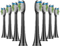 4pcs Replacement Brush HeadCompatible for PH Sonic Care Diamondclean Electric Toothbrush(8 Black)