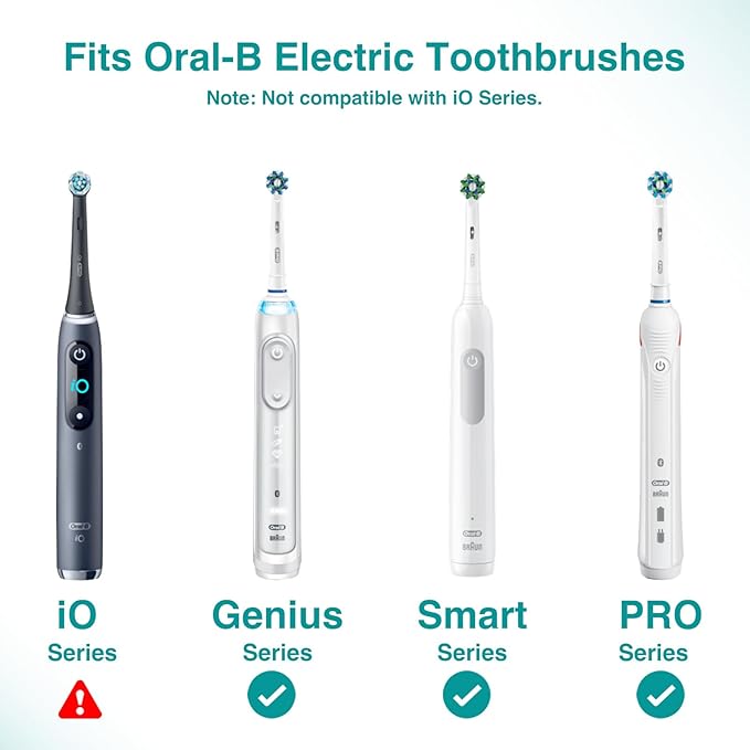 Orthodontic &amp Interdental Replacement Brush Heads Compatible with Oral-B Electric Toothbrushes 4-Pack End Tuft Design for Braces &amp Between Teeth Cleaning
