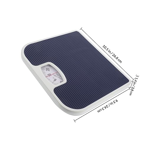 Operitacx Mechanical Bathroom Scale for Body Weight Analog Personal Scale with Precision Dial Dark Blue for Accurate Home Use