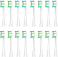 16pcs Replacement Brush HeadsCompatible for X/Pro/ Z1/ SE F1/one/ PW01/03/05/07/09 P5 Toothbrush(16 White)