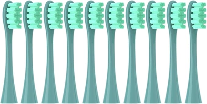 Colorful Brush Heads Fit Flow Air 2 Practical Daily Cleaning(10 Green)